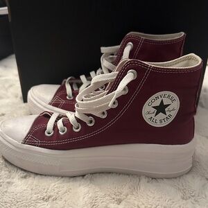 Converse Women's Burgundy High-Top Sneakers